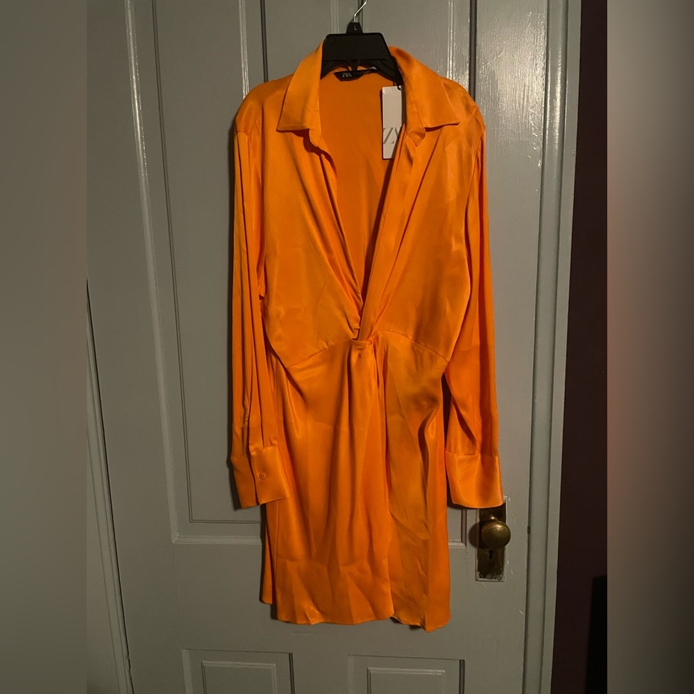 Zara Orange Mini Dress